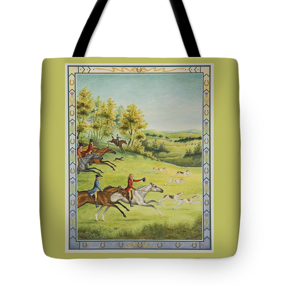 Horses Tote Bag featuring the painting The Hunt by Lynn Bywaters