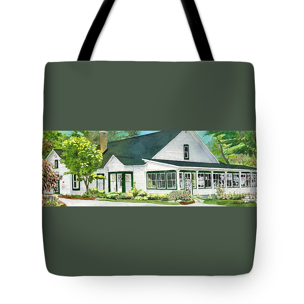 House Tote Bag featuring the painting The Island House by LeAnne Sowa