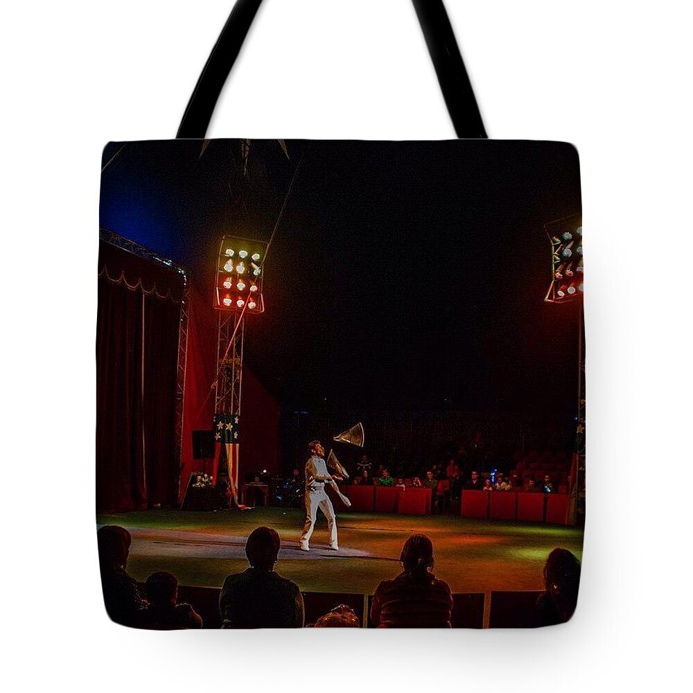 Fun Tote Bag featuring the photograph The Juggler by Aleck Cartwright