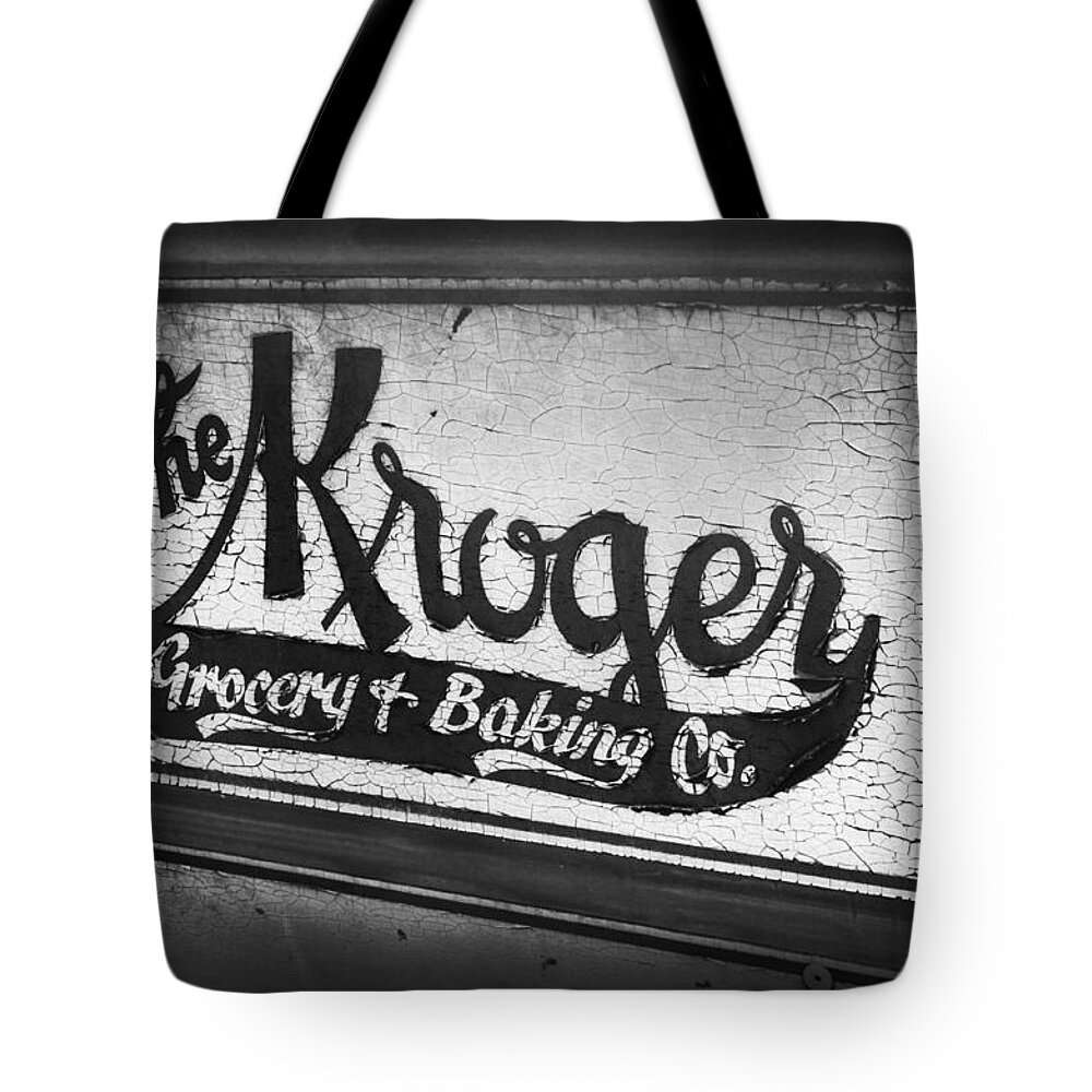Kelly Hazel Tote Bag featuring the photograph The Kroger Sign by Kelly Hazel