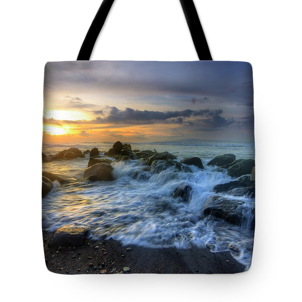 Scenics Tote Bag featuring the photograph The Last Pieces by Pandu Adnyana