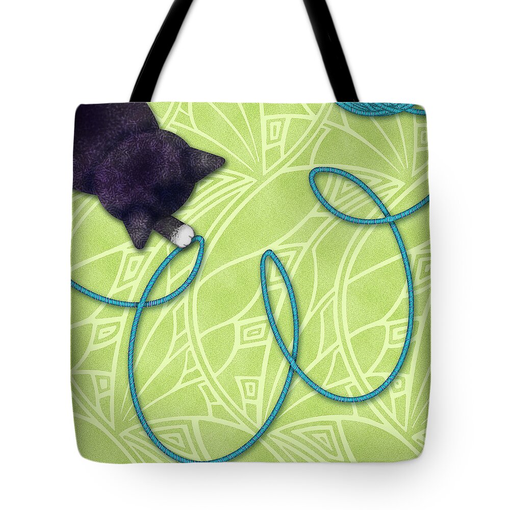 W Tote Bag featuring the digital art The Letter W by Valerie Drake Lesiak
