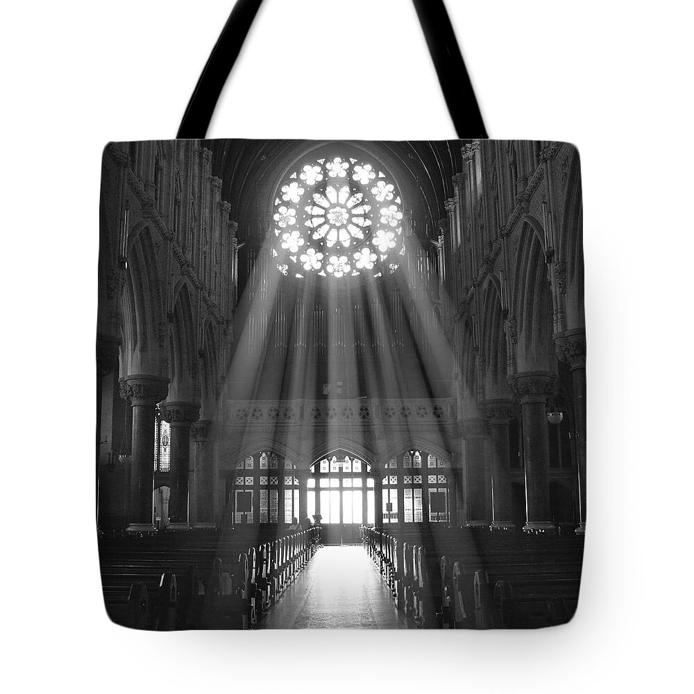 Cathedral Tote Bag featuring the photograph The Light - Ireland by Mike McGlothlen