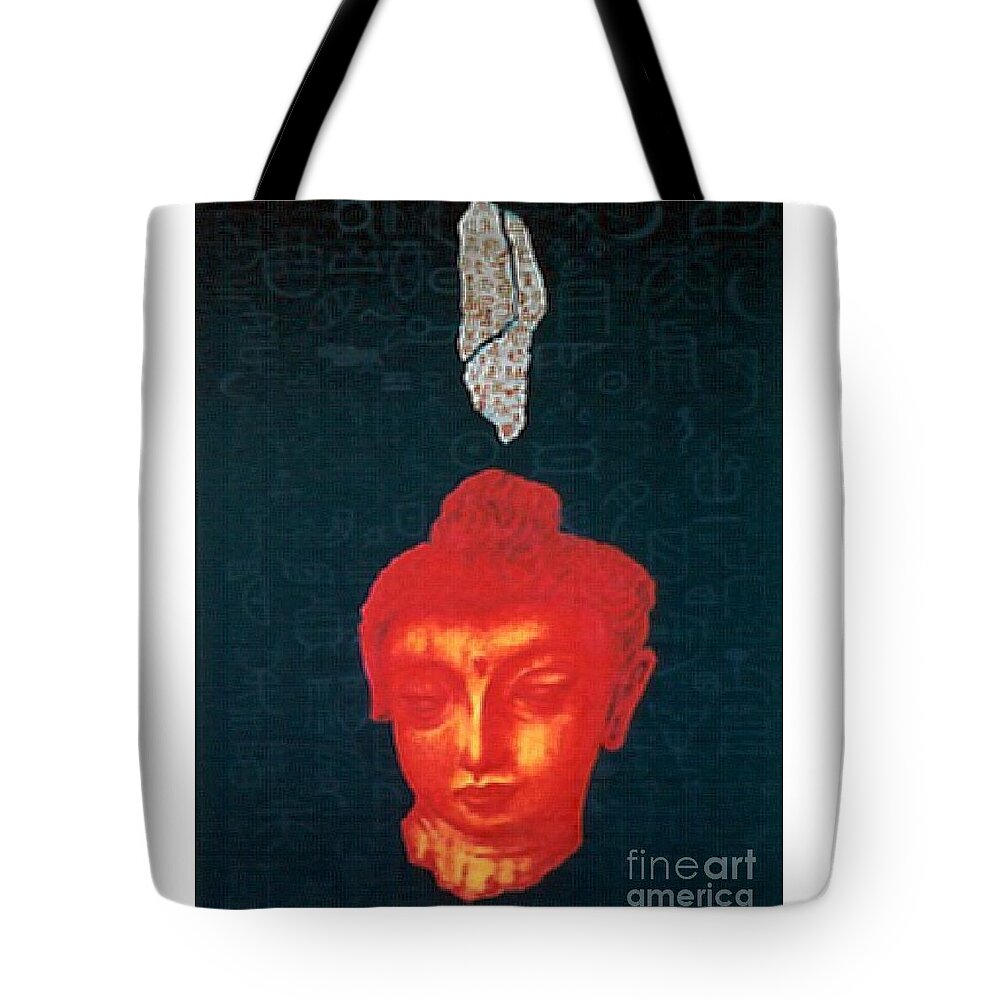 Traditional Painting Tote Bag featuring the painting The Light of Face_ SOLD by Fei A