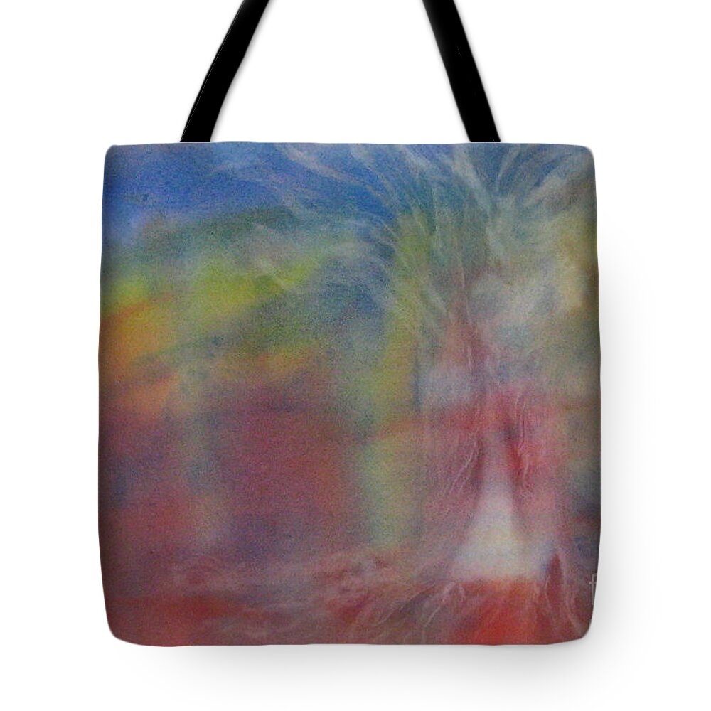 Abstract Tote Bag featuring the painting The Light Within by Laura Hamill