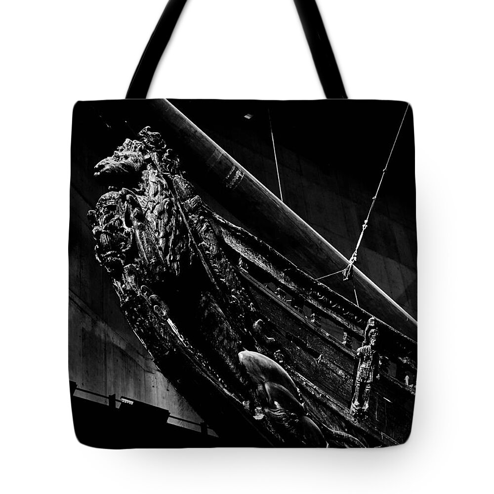 Djurg�rden Tote Bag featuring the photograph The Lion. Wasa-museum. Stockholm 2014 by Jouko Lehto