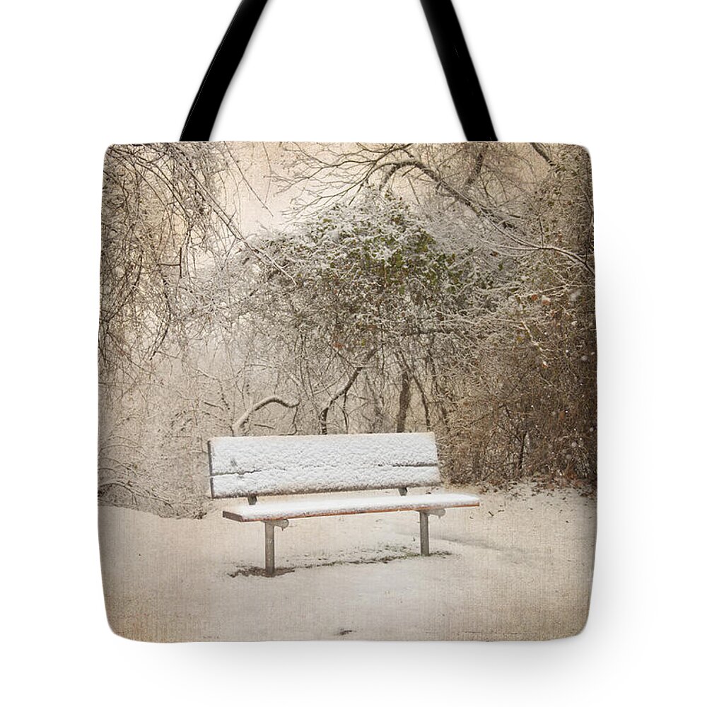 Bench Tote Bag featuring the photograph The Lonely Bench by Betty LaRue
