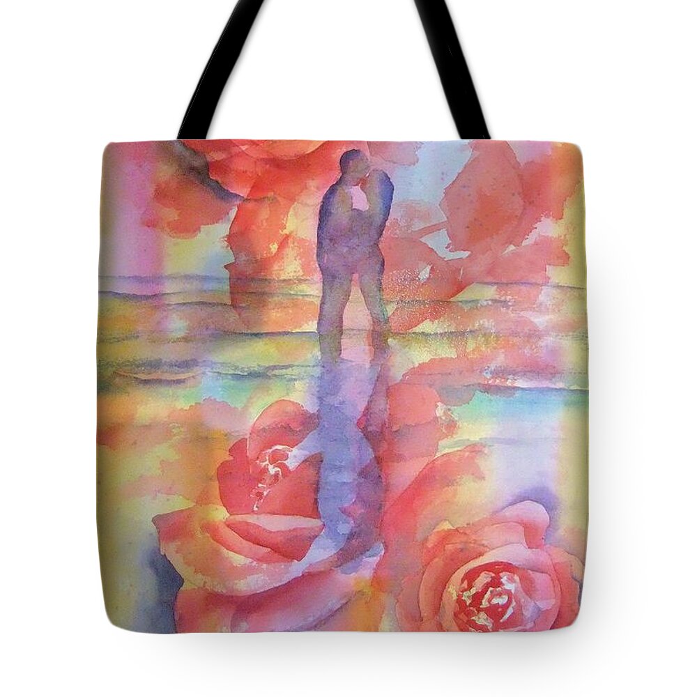 Kiss Tote Bag featuring the painting Eternal Love by Debbie Lewis