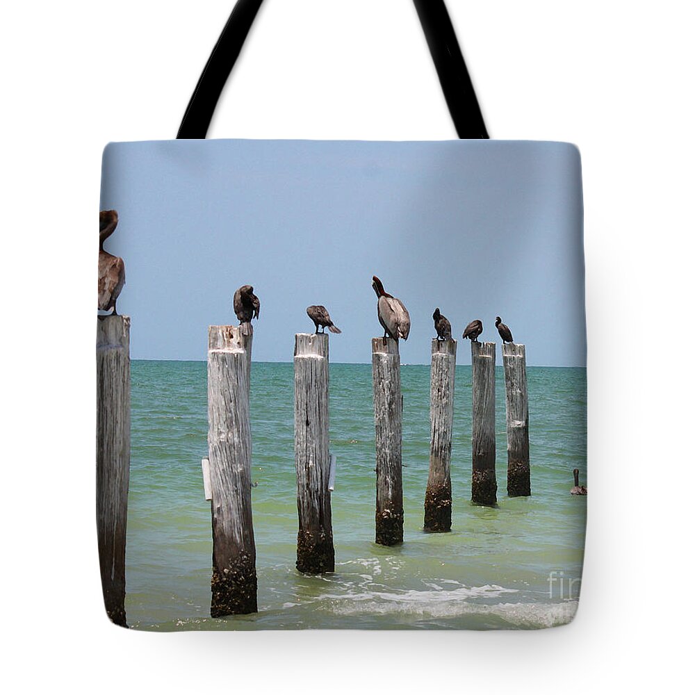 The Lost Pier Ii Tote Bag featuring the photograph The Lost pier II by Christine Dekkers
