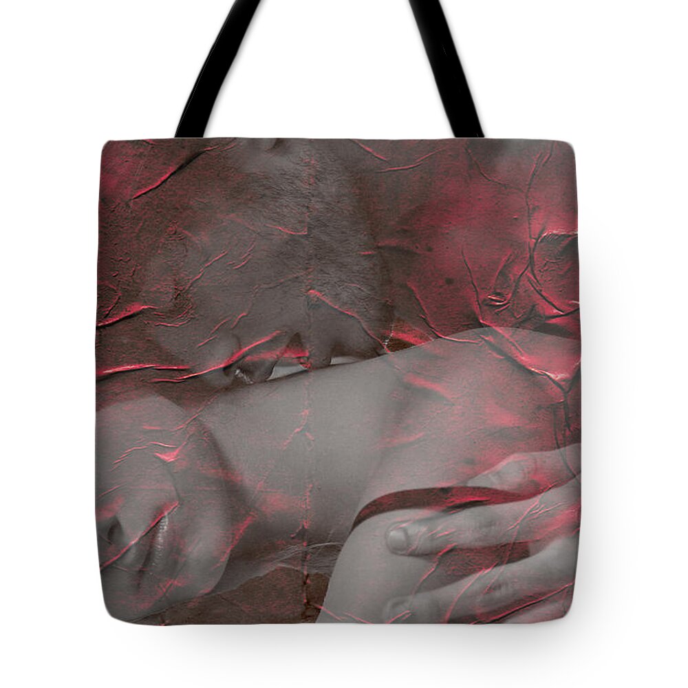 Red Tote Bag featuring the photograph The Lovers by Teri Schuster