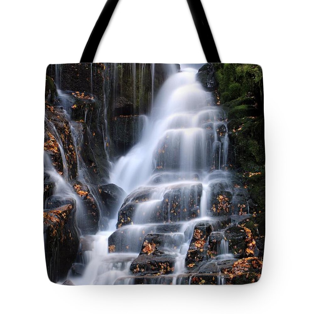 Eastatoe Falls Tote Bag featuring the photograph The Magic of Waterfalls by Carol Montoya