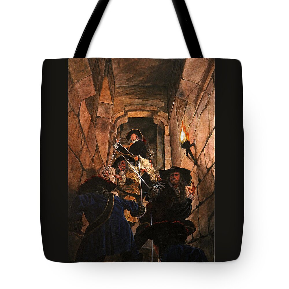 Whelan Art Tote Bag featuring the painting The Man in the Iron Mask by Patrick Whelan