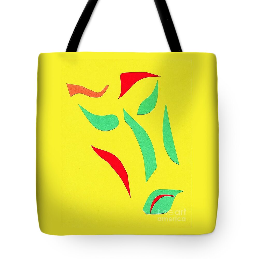 Face Tote Bag featuring the mixed media The Mask by Delin Colon