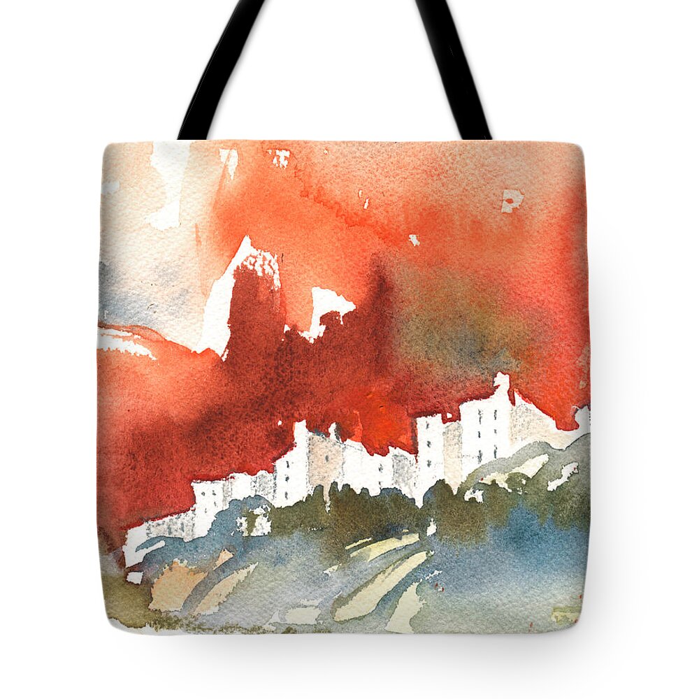 Travel Tote Bag featuring the painting The Menerbes Where Nicolas de Stael lived by Miki De Goodaboom