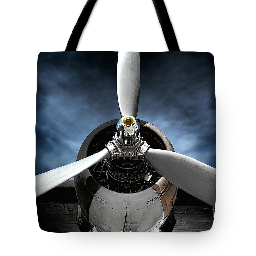 Plane Tote Bag featuring the photograph The Mission by Olivier Le Queinec