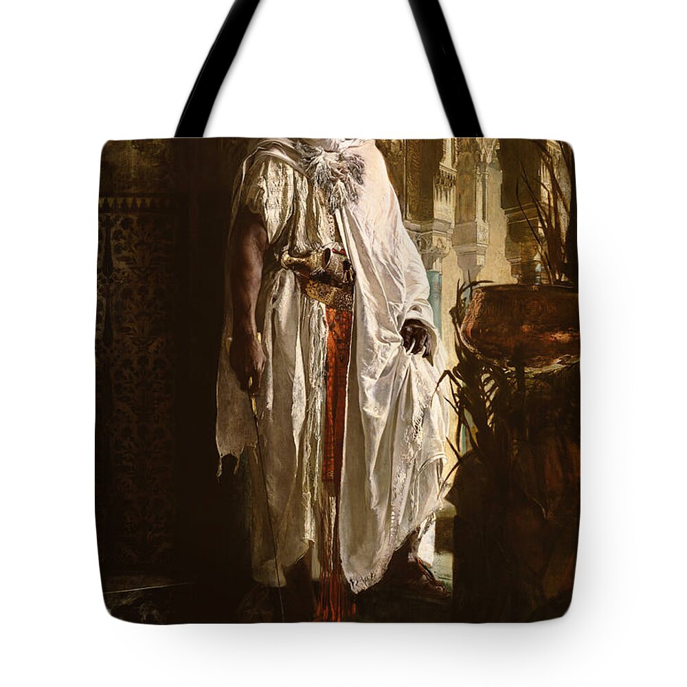 Eduard Charlemont Tote Bag featuring the painting The Moorish Chief by Eduard Charlemont