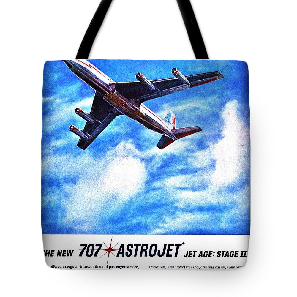 Boeing Tote Bag featuring the photograph The New 707 by Benjamin Yeager