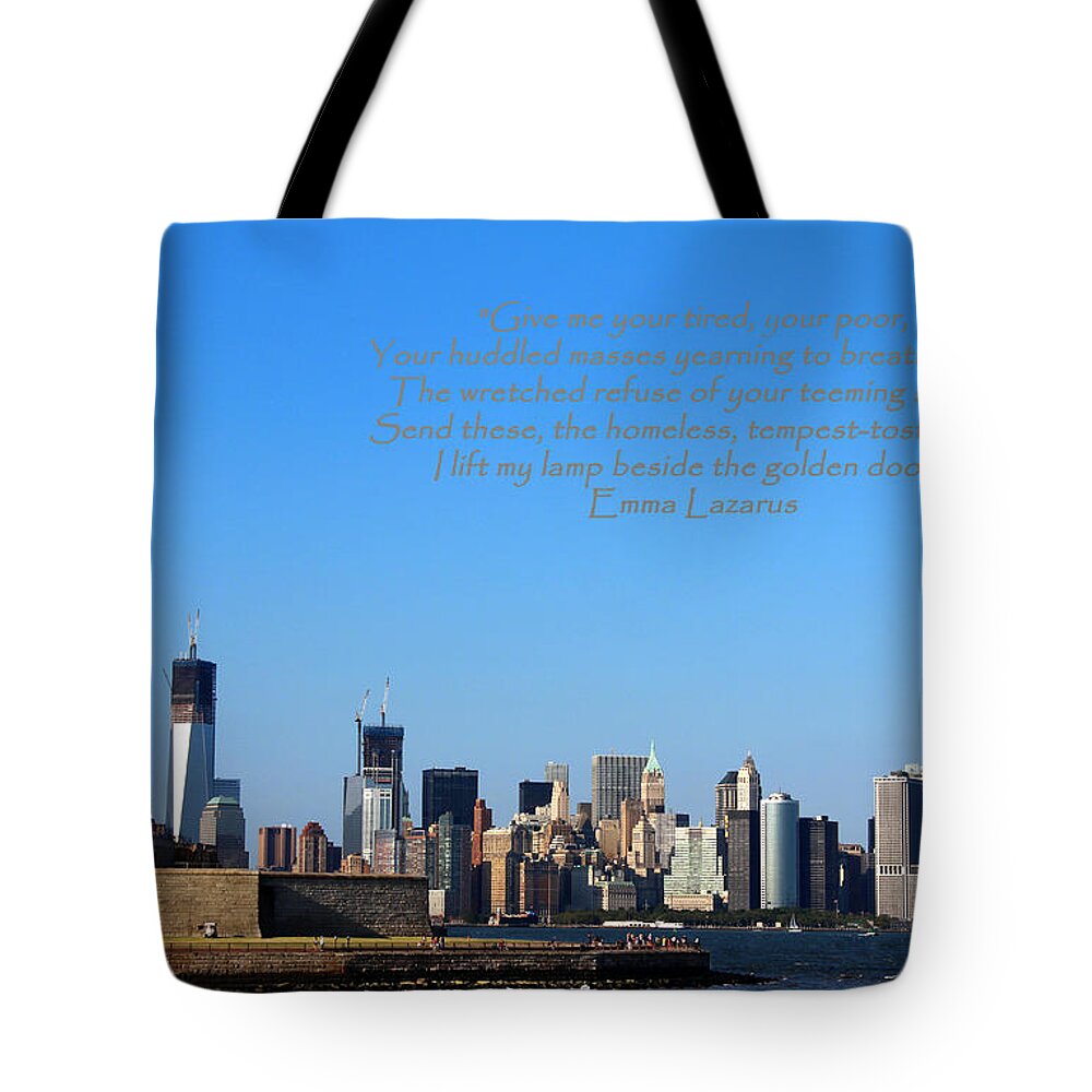 Jemmy Archer Tote Bag featuring the photograph The New Colossus by Jemmy Archer