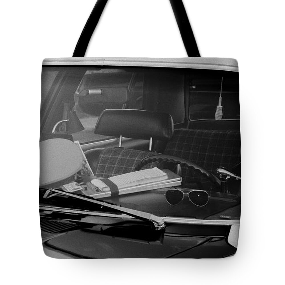 1973 Tote Bag featuring the photograph The Office on Wheels by Jim Thompson