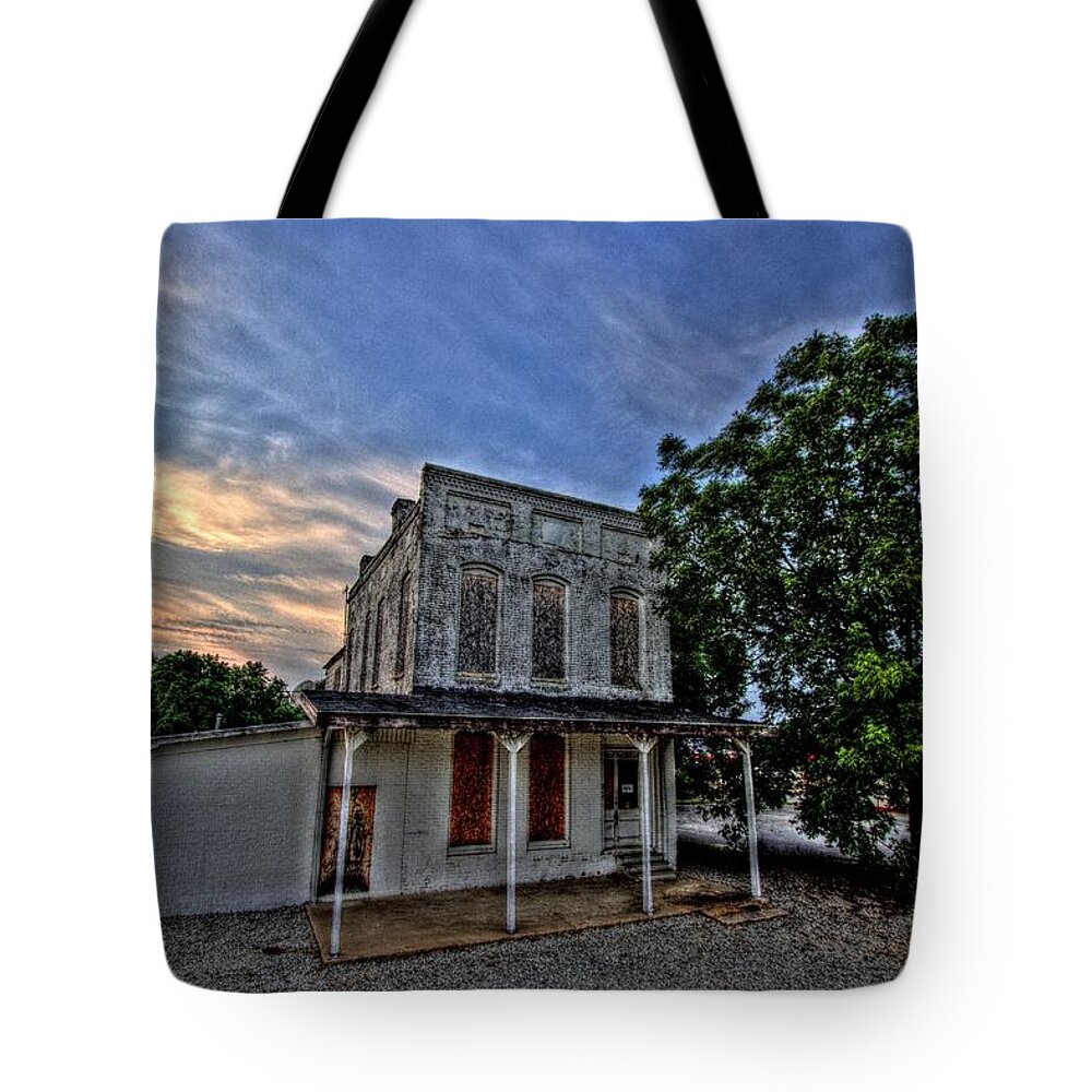 Milan Tote Bag featuring the photograph The Ol' Cotton Office by David Zarecor