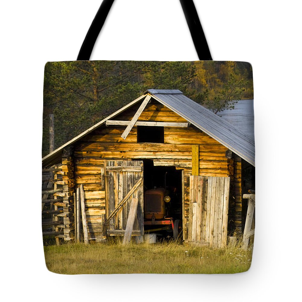 Heiko Tote Bag featuring the photograph The Old Barn by Heiko Koehrer-Wagner