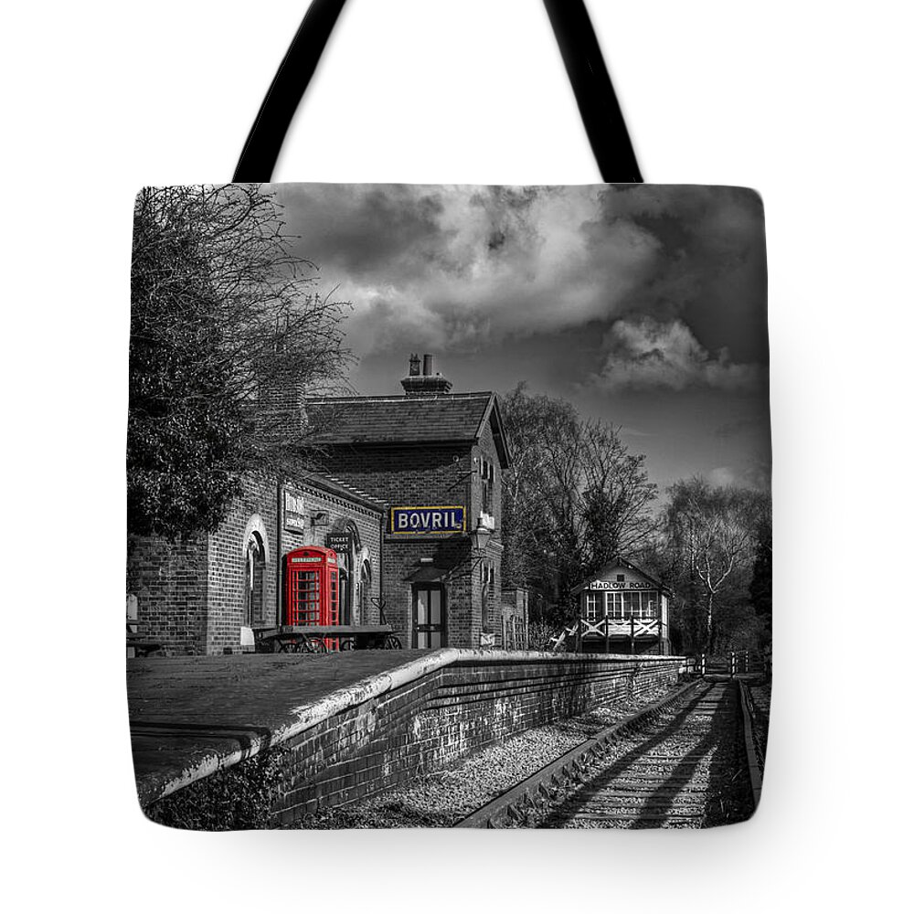 Wirral Tote Bag featuring the photograph The Old Red Telephone Box by Spikey Mouse Photography