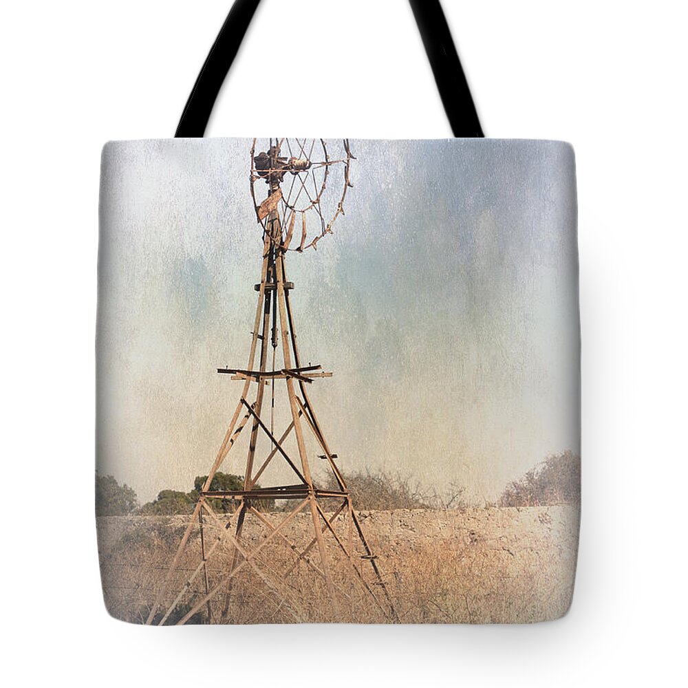 Windmill Tote Bag featuring the photograph The Old Windmill by Elaine Teague