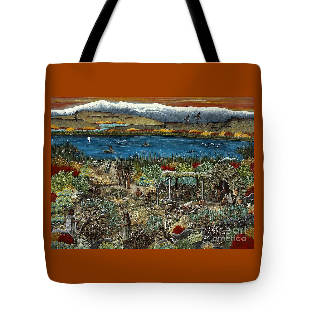 Paiute Tote Bag featuring the painting The Oregon Paiute by Jennifer Lake