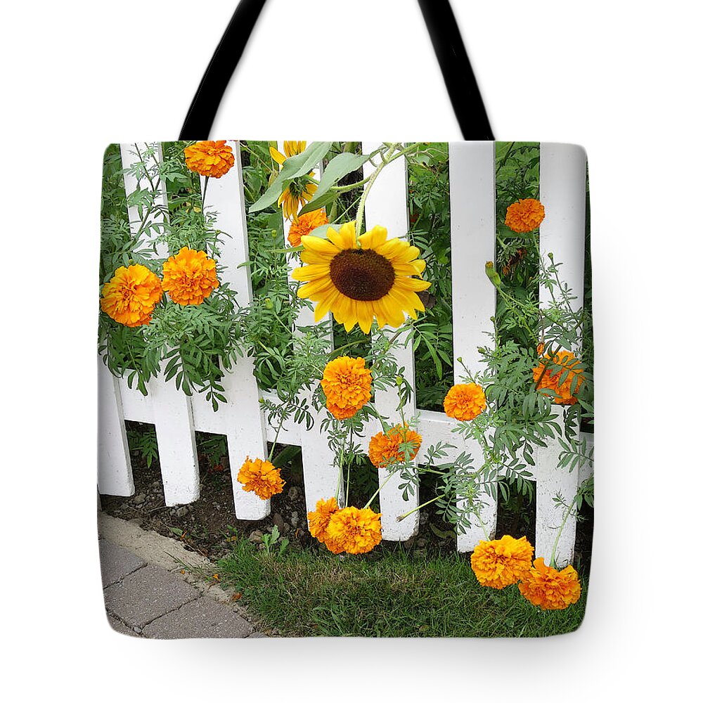 Fence Tote Bag featuring the photograph The Other Side of the Fence by Ann Horn
