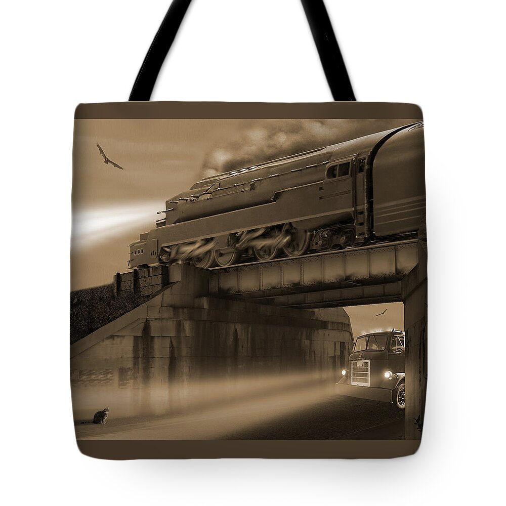 Transportation Tote Bag featuring the photograph The Overpass 2 by Mike McGlothlen