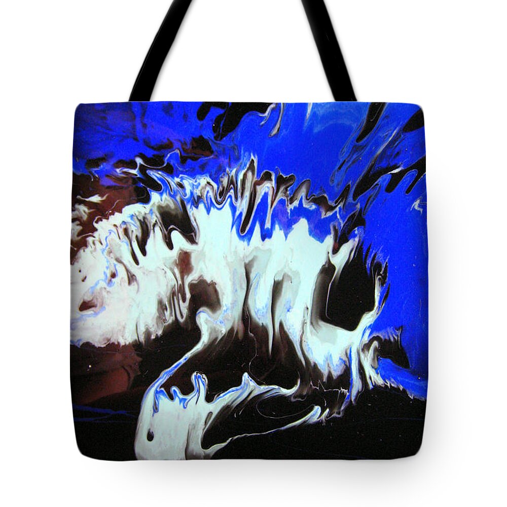 Resin Art Tote Bag featuring the mixed media The Perfect Drug I by Jane Biven
