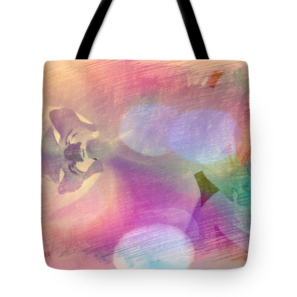 Floral Tote Bag featuring the painting The Magic Petal by Xueyin Chen