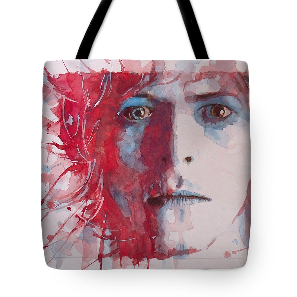 David Bowie Tote Bag featuring the painting The Prettiest Star by Paul Lovering