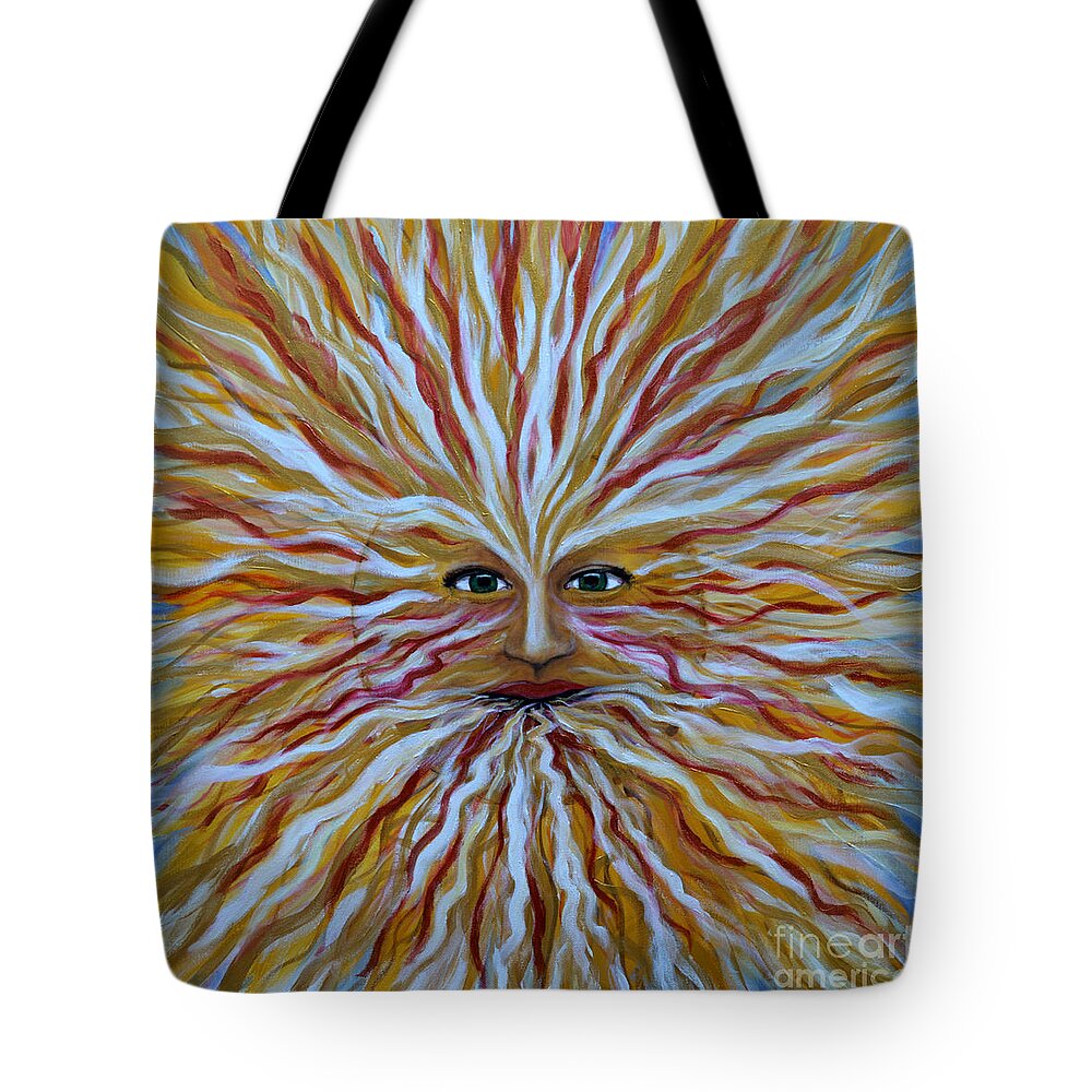 Sunshine Tote Bag featuring the painting The Radiant Sun by Leandria Goodman