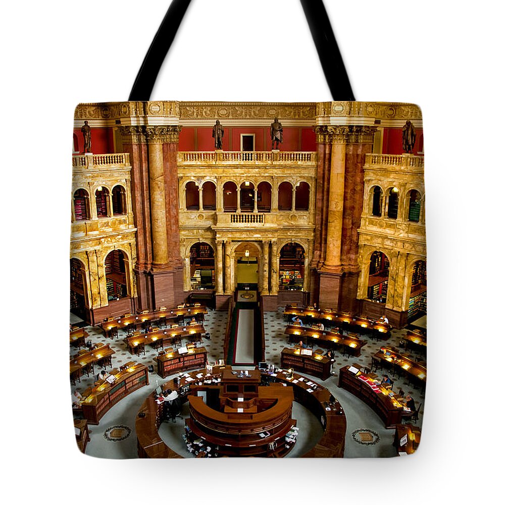 Arlington Cemetery Tote Bag featuring the photograph The Reading Room by Greg Fortier