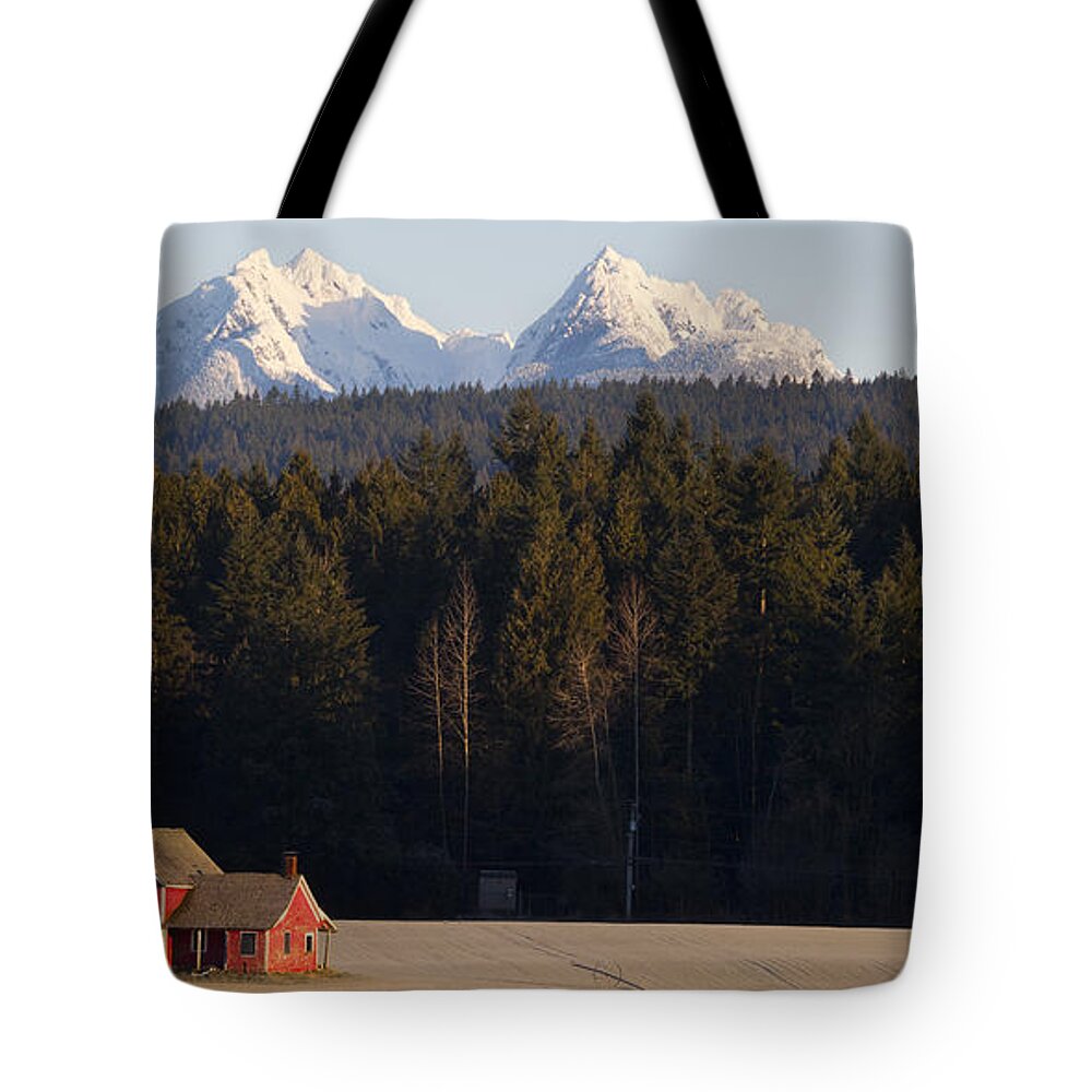 Red Tote Bag featuring the photograph The Red House by Chris Dutton