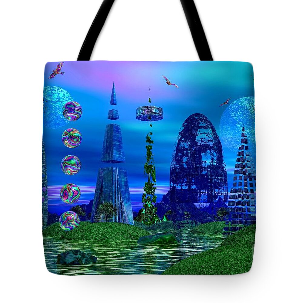 Landscape Tote Bag featuring the photograph The River Quinque by Mark Blauhoefer