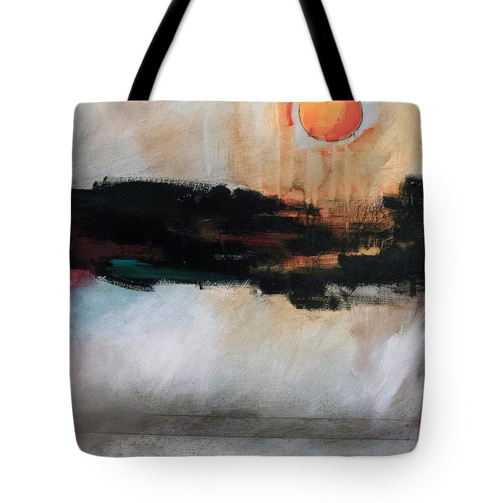 River Tethys Tote Bag featuring the painting The River Tethys part three of three by Sean Parnell
