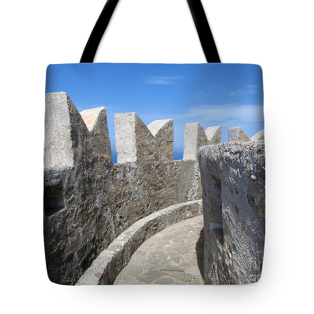 Clouds Tote Bag featuring the photograph The rocks and the path by Ramona Matei