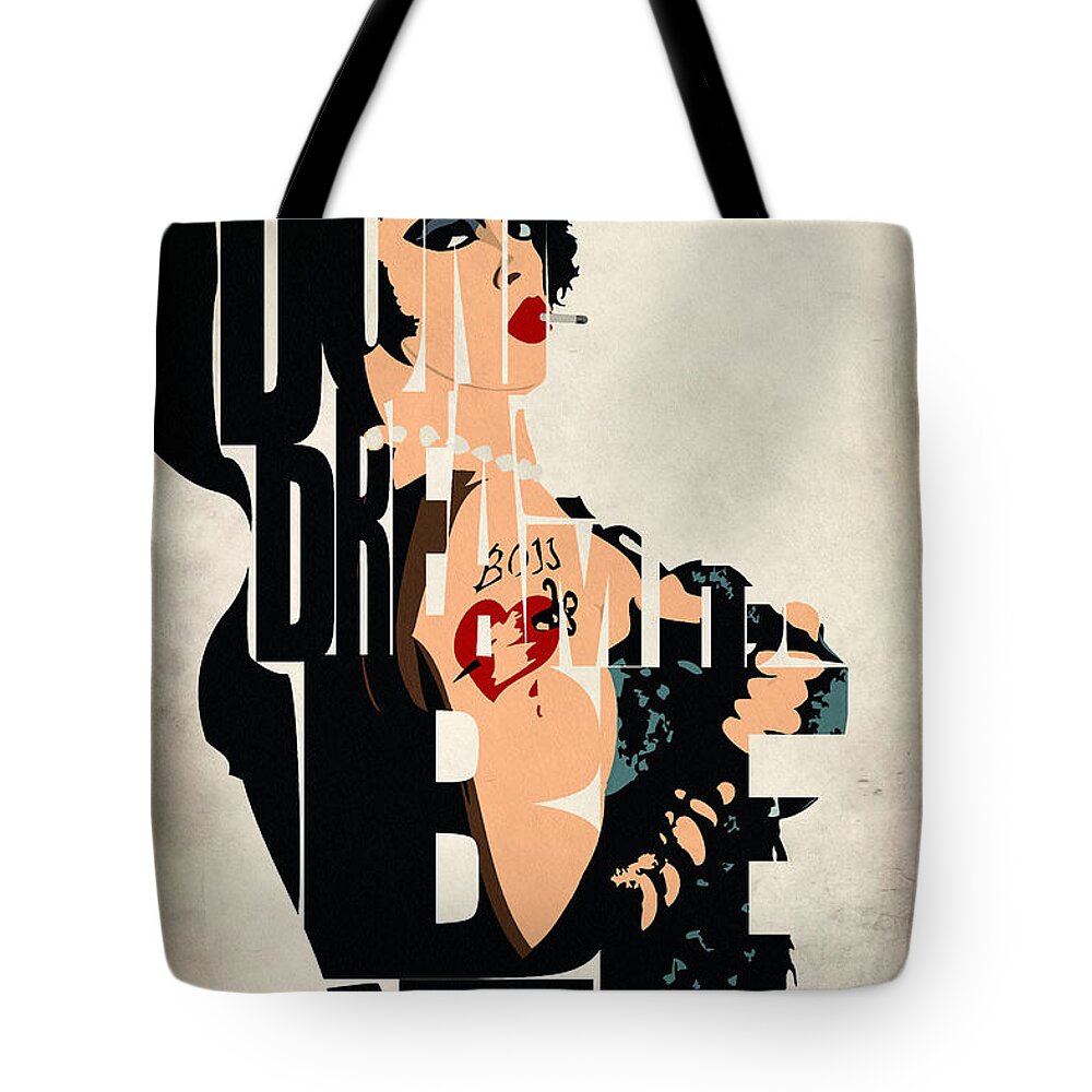 Dr. Frank-n-furter Tote Bag featuring the painting The Rocky Horror Picture Show - Dr. Frank-N-Furter by Inspirowl Design