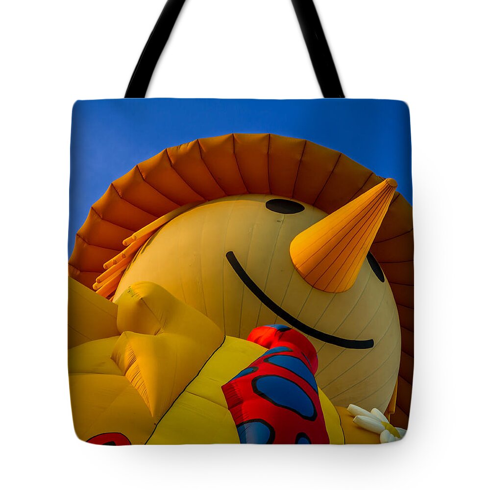 Art Tote Bag featuring the photograph Smiley Scarecrow Balloon - Hot Air Balloon by Ron Pate