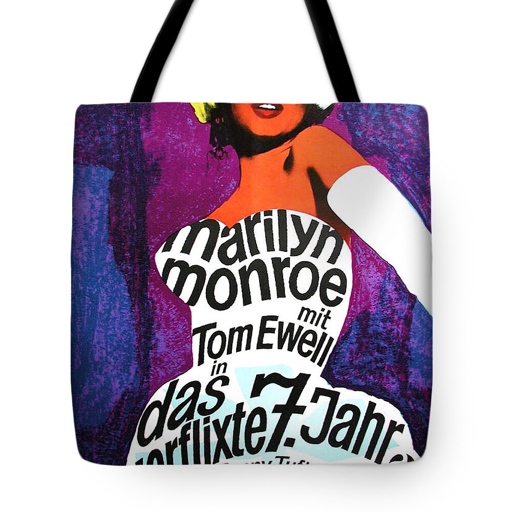 The Seven Year Itch Tote Bag featuring the digital art The Seven Year Itch German by Georgia Clare