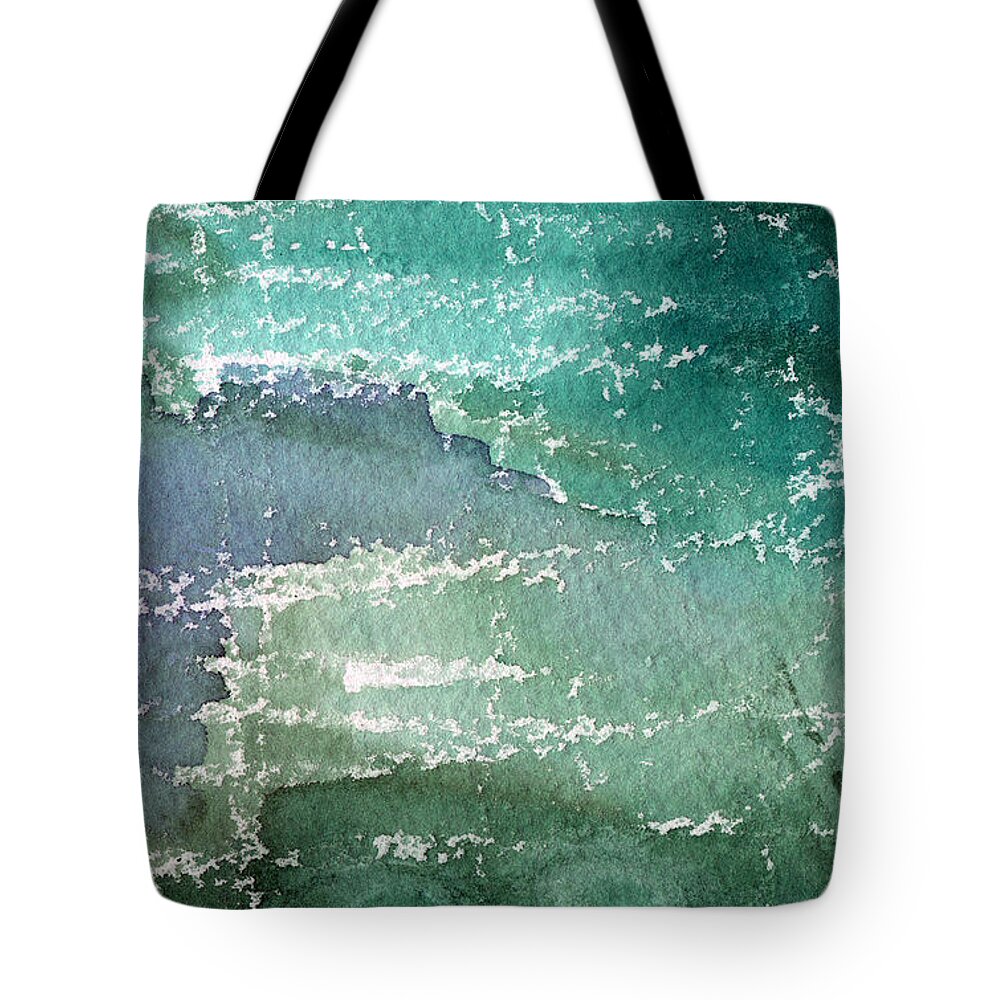 Abstract Painting Tote Bag featuring the painting The Shallow End by Linda Woods