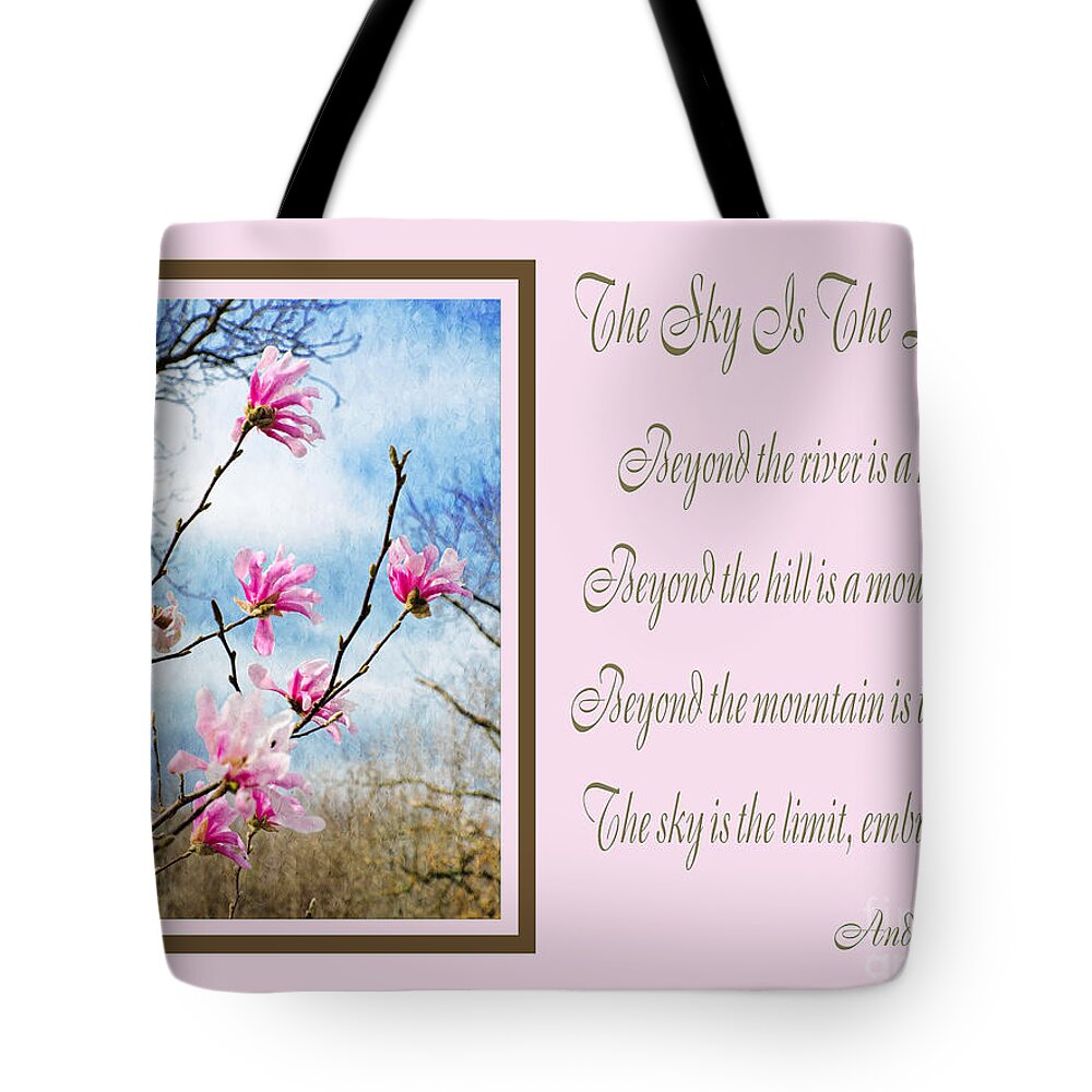 Magnolia Tote Bag featuring the photograph The Sky Is The Limit H 1 by Andee Design