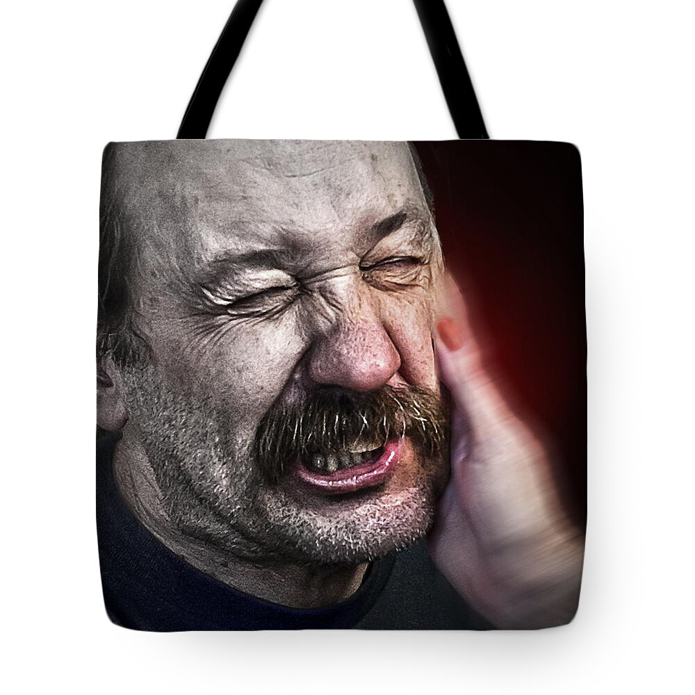 Slap Tote Bag featuring the photograph The Slap by Rick Mosher