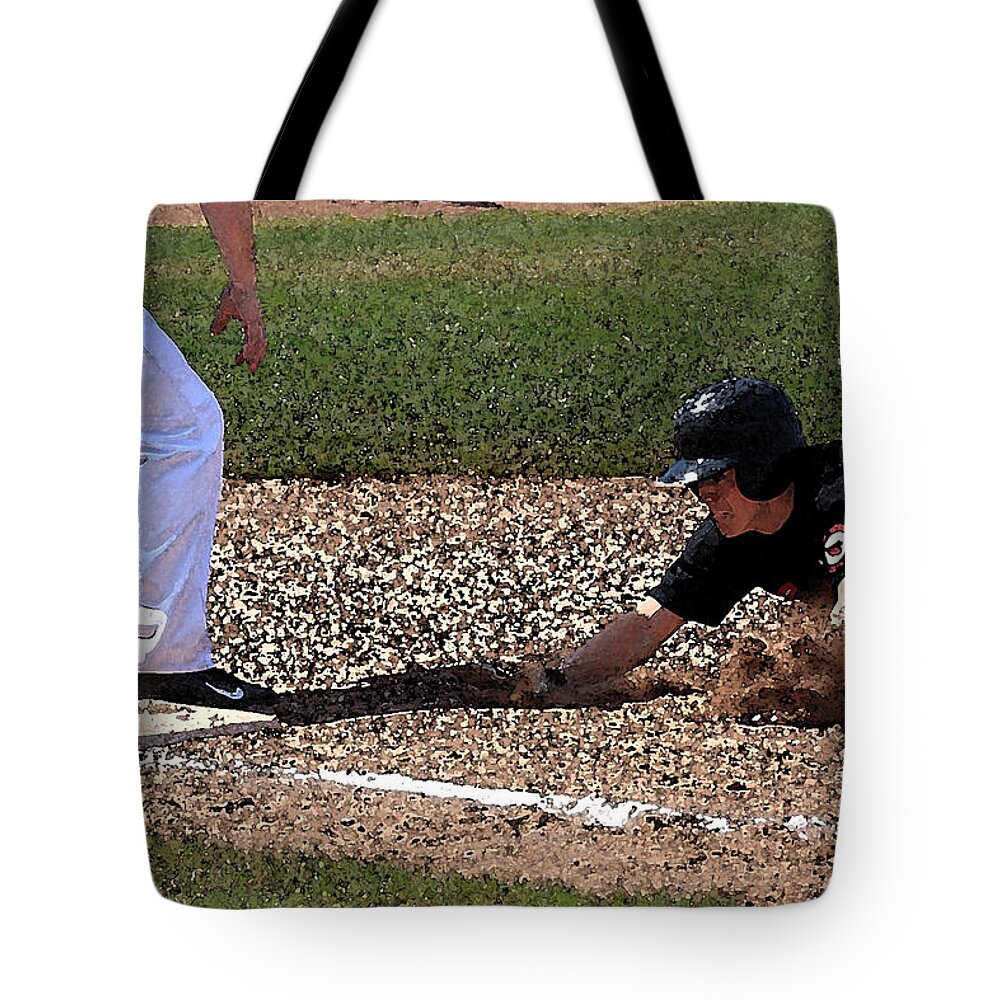 America Tote Bag featuring the photograph The Slide with Watercolor Effect by Frank Romeo