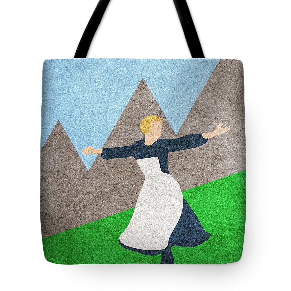 The Sound Of Music Tote Bag featuring the painting The Sound of Music by Inspirowl Design