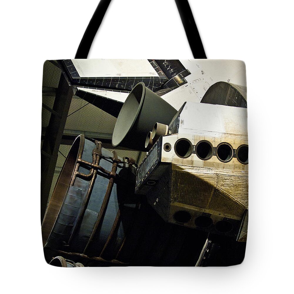 Space Shuttle Endeavour Tote Bag featuring the photograph The Space Shuttle Endeavour at its final destination 26 by Micah May