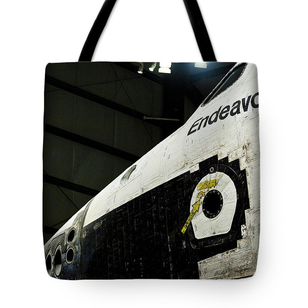 Space Shuttle Endeavour Tote Bag featuring the photograph The Space Shuttle Endeavour at its final destination 28 by Micah May