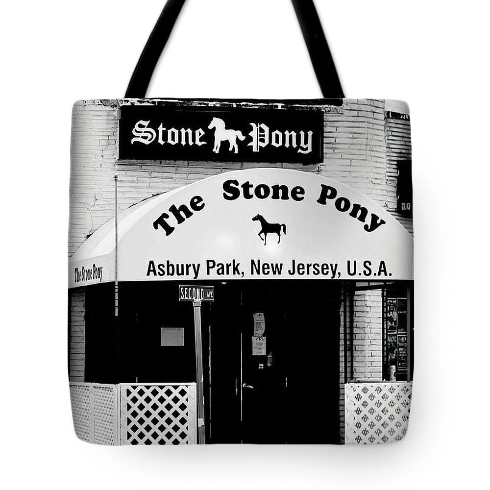 Stone Pony Tote Bag featuring the photograph The Stone Pony Asbury Park NJ by Terry DeLuco